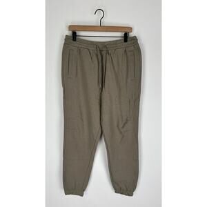 GymShark Rest Day Essentials Jogger Sweatpants Mens Large Linen Brown New A3A9K